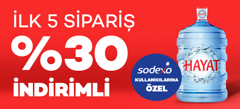 Sodexo İle İlk 5 Sipariş %30 İndirimli 